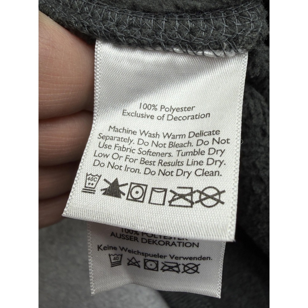 Eddie Bauer Pullover Mens Large Gray 1/4 Zip Fleece Mock Neck Hiking Sweater - Picture 9 of 12